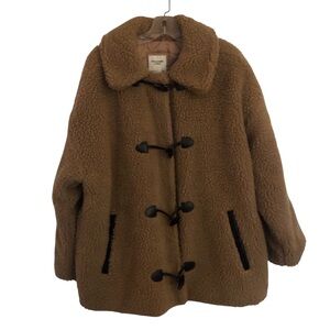 Abercrombie & Fitch Brown Teddy Jacket Size XL NWT